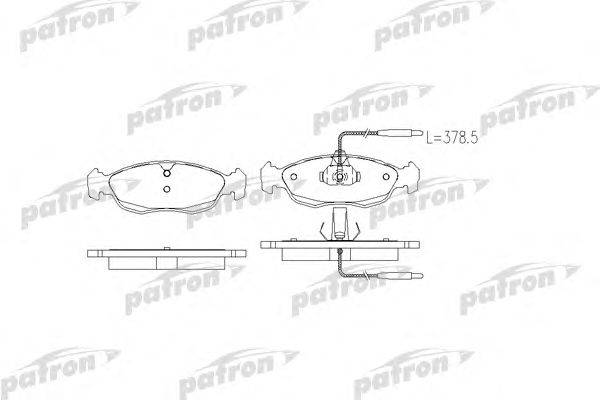 Комплект тормозных колодок, дисковый тормоз PATRON PBP876