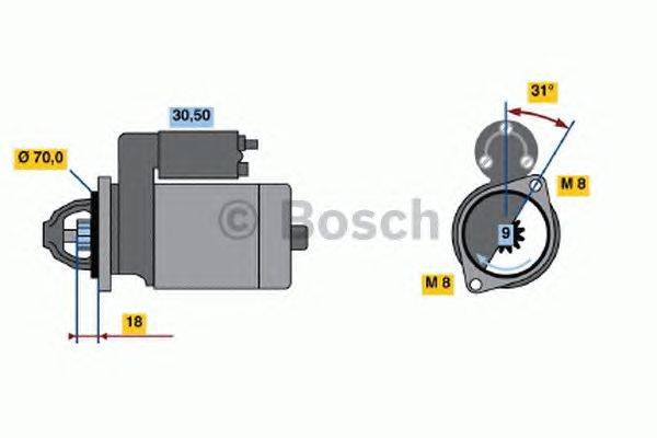 Стартер BOSCH 0986019940