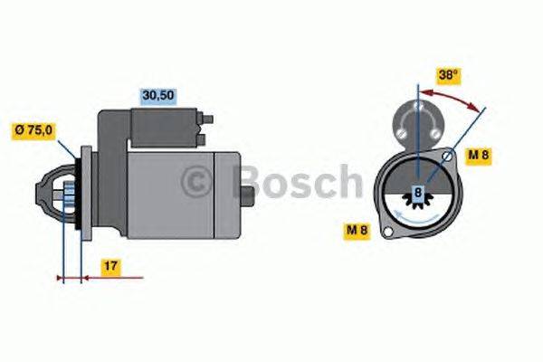 Стартер BOSCH 0 986 022 601