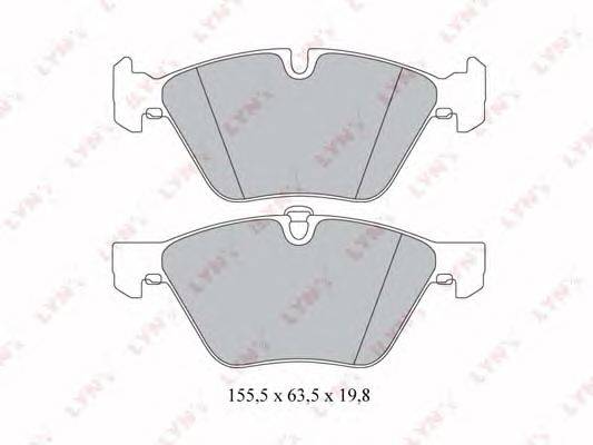 Комплект тормозных колодок, дисковый тормоз LYNXauto BD1409