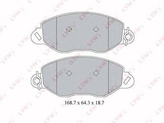 Комплект тормозных колодок, дисковый тормоз LYNXauto BD-3032