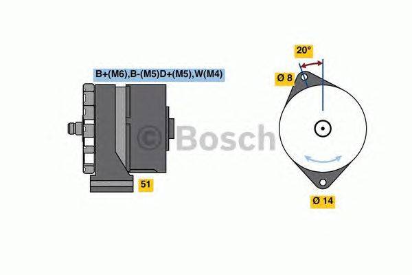 Генератор BOSCH 0 986 080 180