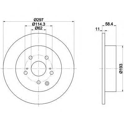 Тормозной диск HELLA PAGID 8DD 355 116-811