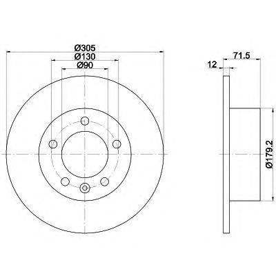 Тормозной диск HELLA PAGID 8DD 355 117-131