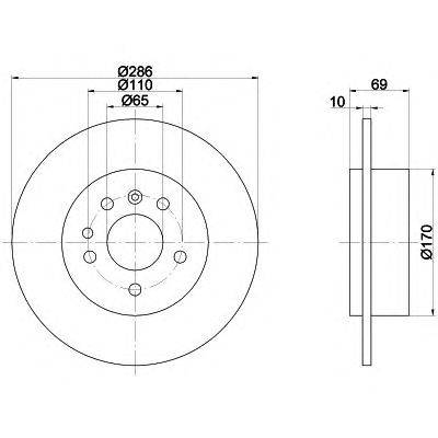 Тормозной диск HELLA PAGID 8DD 355 107-001