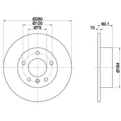 Тормозной диск HELLA PAGID 8DD 355 102-591