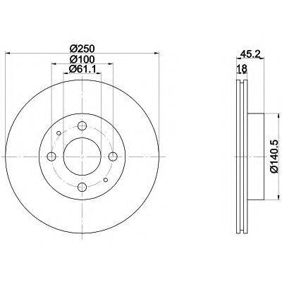 Тормозной диск HELLA PAGID 8DD 355 105-161