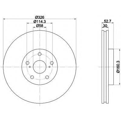 Тормозной диск HELLA PAGID 8DD355117861