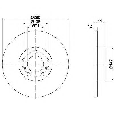 Тормозной диск HELLA PAGID 8DD 355 117-991