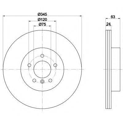 Тормозной диск HELLA PAGID 8DD355119341