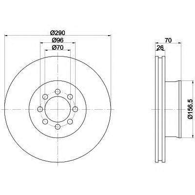 Тормозной диск HELLA PAGID 8DD355117651