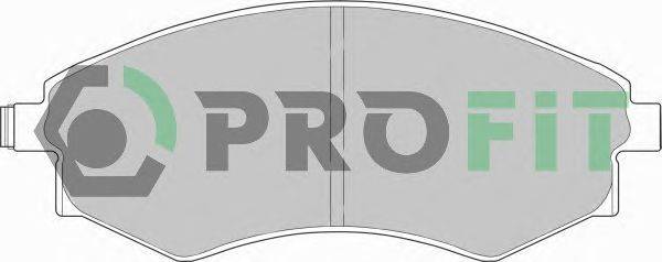 Комплект тормозных колодок, дисковый тормоз PROFIT 50000600