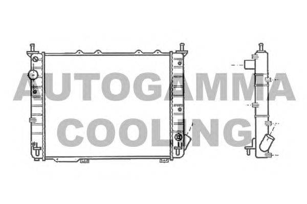 Радиатор, охлаждение двигателя AUTOGAMMA 101184