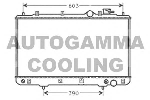 Радиатор, охлаждение двигателя AUTOGAMMA 101441