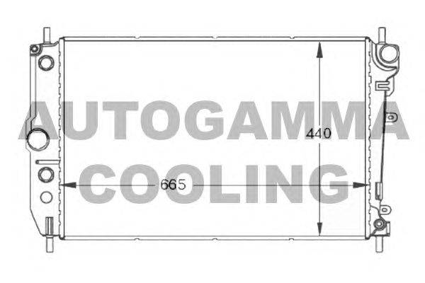 Радиатор, охлаждение двигателя AUTOGAMMA 102131