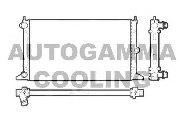 Радиатор, охлаждение двигателя AUTOGAMMA 102951