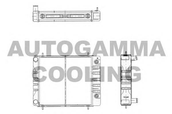 Радиатор, охлаждение двигателя AUTOGAMMA 103554