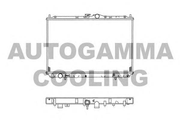Радиатор, охлаждение двигателя AUTOGAMMA 103723