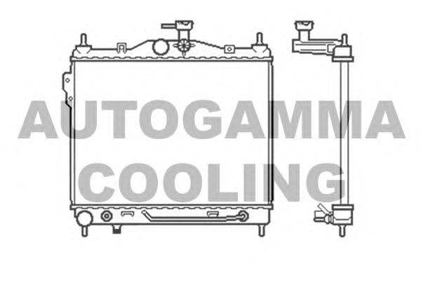 Радиатор, охлаждение двигателя AUTOGAMMA 104076