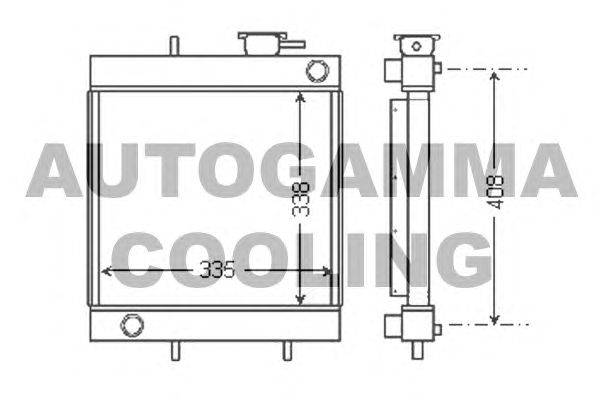 Радиатор, охлаждение двигателя AUTOGAMMA 104138