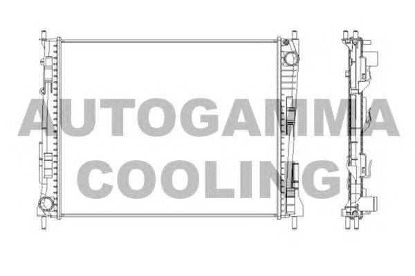 Радиатор, охлаждение двигателя AUTOGAMMA 104562