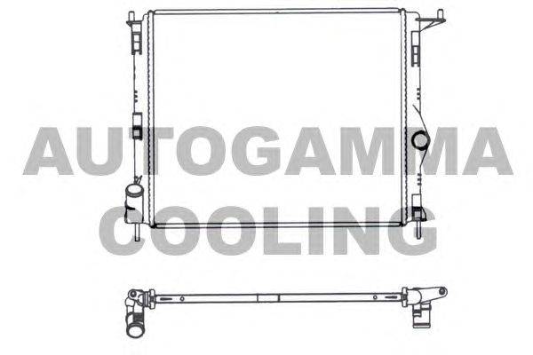 Радиатор, охлаждение двигателя AUTOGAMMA 105781