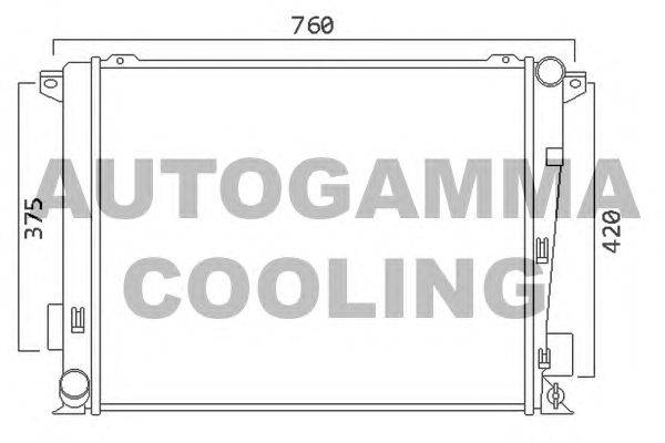 Радиатор, охлаждение двигателя AUTOGAMMA 105799