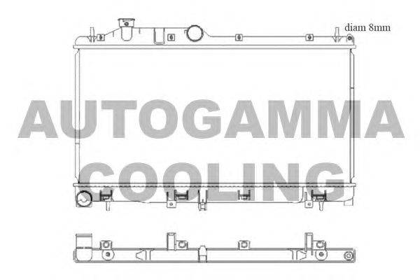 Радиатор, охлаждение двигателя AUTOGAMMA 105932