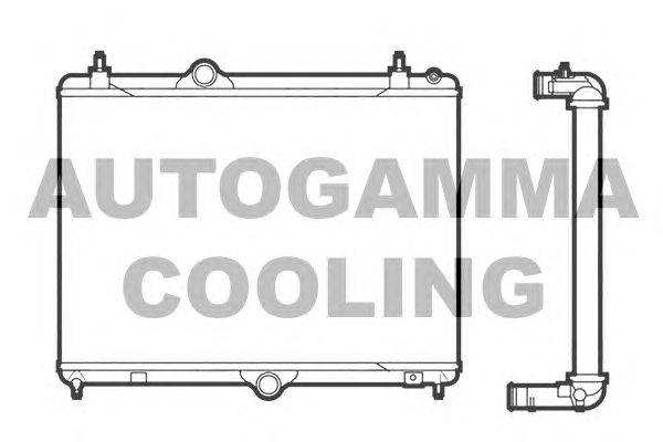 Радиатор, охлаждение двигателя AUTOGAMMA 105987