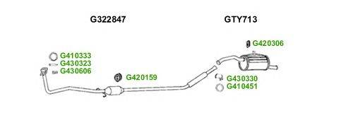 Система выпуска ОГ GT Exhaust 10077