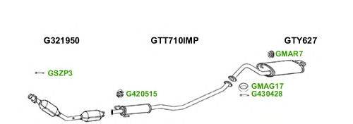 Система выпуска ОГ GT Exhaust 10386