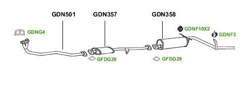 Система выпуска ОГ GT Exhaust 1342