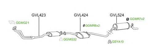 Система выпуска ОГ GT Exhaust 2506