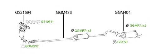 Система выпуска ОГ GT Exhaust 2571