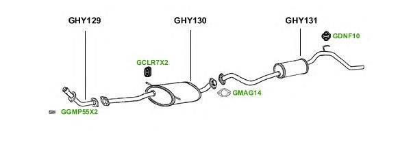 Система выпуска ОГ GT Exhaust 3036