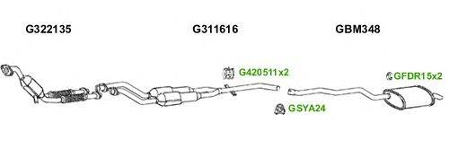 Система выпуска ОГ GT Exhaust 6171