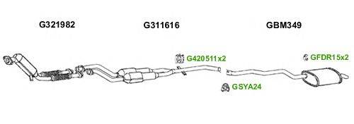 Система выпуска ОГ GT Exhaust 6173