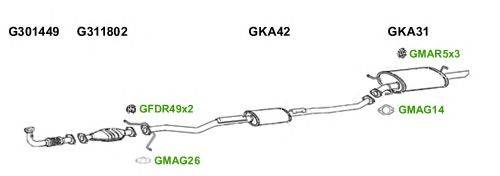 Система выпуска ОГ GT Exhaust 6486