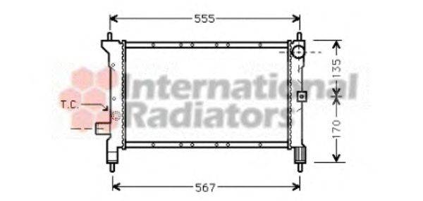 Радиатор, охлаждение двигателя KÜHLER SCHNEIDER 1102801