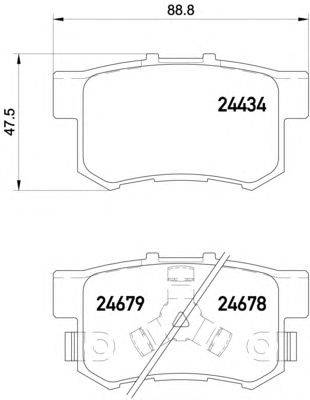 Комплект тормозных колодок, дисковый тормоз TEXTAR 24434