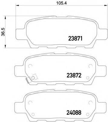 Комплект тормозных колодок, дисковый тормоз TEXTAR 2387101