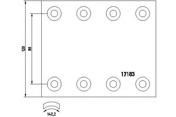 Тормозные колодки, барабанный тормоз TEXTAR 17183