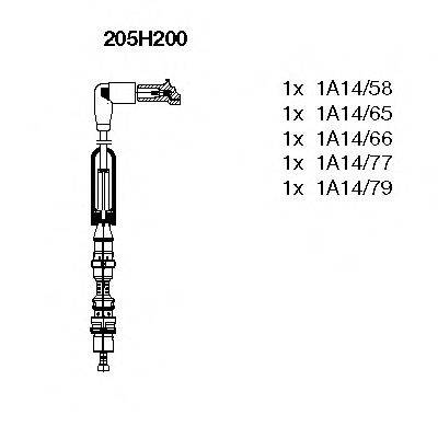 Комплект проводов зажигания BREMI 205H200