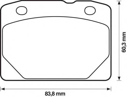 Комплект тормозных колодок, дисковый тормоз JURID 571202J