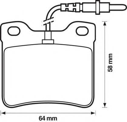 Комплект тормозных колодок, дисковый тормоз JURID 21278