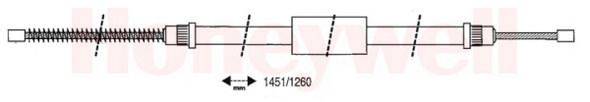 Трос, стояночная тормозная система BENDIX 431002