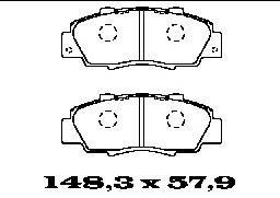 Комплект тормозных колодок, дисковый тормоз FTE 21651