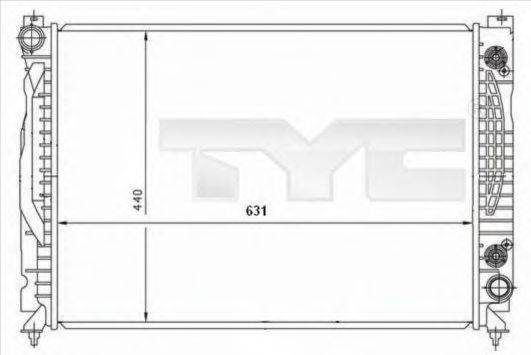 Радиатор, охлаждение двигателя TYC 702-0001