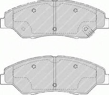 Комплект тормозных колодок, дисковый тормоз FERODO 23444