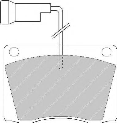 Комплект тормозных колодок, дисковый тормоз FERODO FDB814